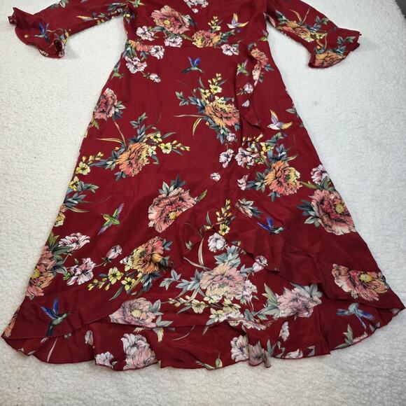 Anthropologie x Kachel Greer Floral Faux Wrap Dress Size 6 - Picture 3 of 8